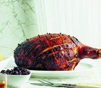 Gingerbread spice glazed ham